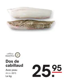 Offre: Dos de cabillaud