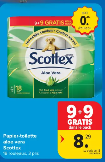 Offre: Papier-toilette aloe vera