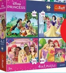 Aanbieding: Puzzel 4 in 1 Disney Princess 4x88