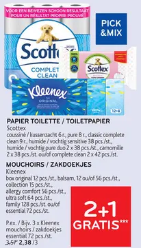 Offre: Papier toilette ou mouchoirs / Toiletpapier of zakdoekjes