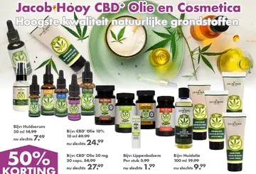 Aanbieding: Jacob Hooy CBD Olie en Cosmetica