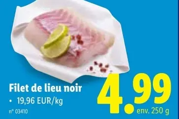 Offre: Filet de lieu noir