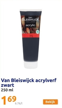 Aanbieding: Van Bleiswijck acrylverf zwart