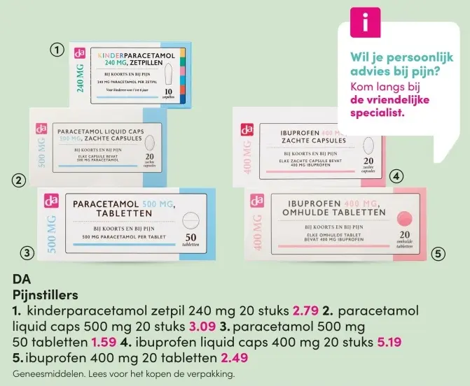 Aanbieding: Pijnstillers