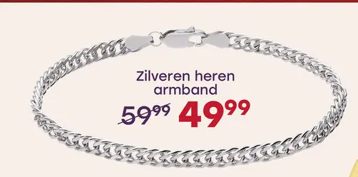 Aanbieding: Zilveren heren armband
