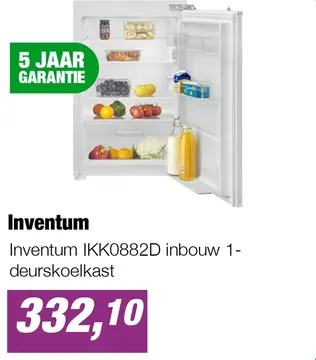 Aanbieding: Inventum IKK0882D inbouw 1-deurskoelkast