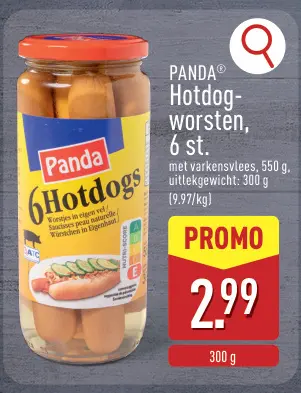 Promotie: Hotdogworsten