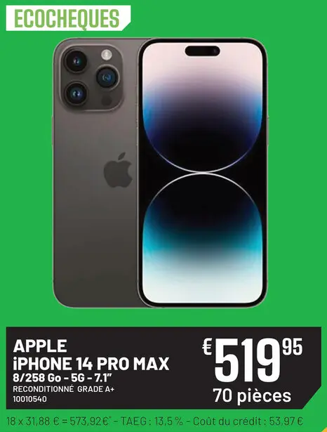 Offre: Iphone 14 pro max