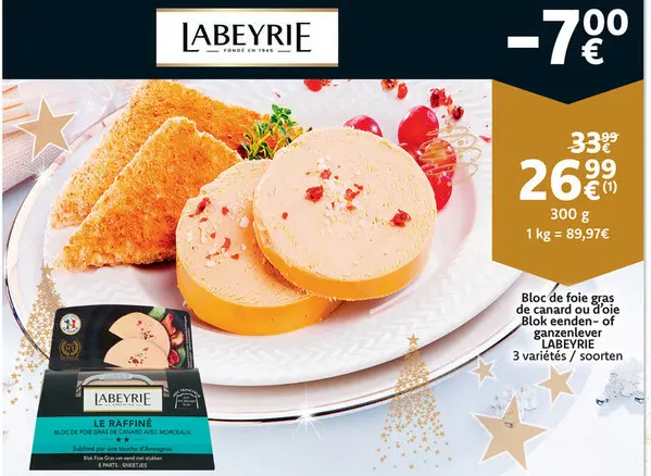 Offre: Bloc de foie gras de canard ou d'oie