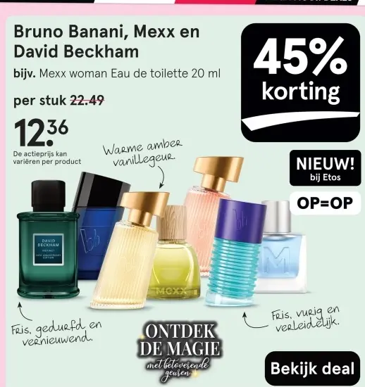 Aanbieding: Bruno Banani, Mexx en David Beckham