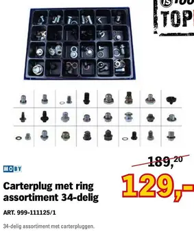 Aanbieding: Carterplug met ring assortiment