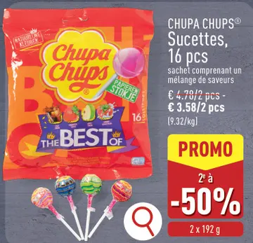 Offre: CHUPA CHUPS® Sucettes