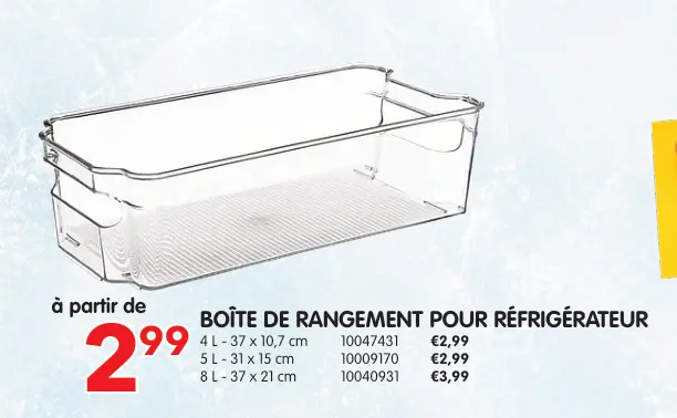 Offre: Boîte de rangement pour réfrigérateur