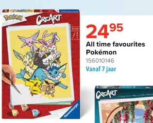 Aanbieding: Ravensburger CreArt Junior Serie C  Pokémon - Schilderen op Nummer Kinderen - Vanaf 12 Jaar