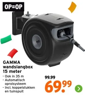 Aanbieding: Wandslangbox 15 meter (ook in 35 meter)