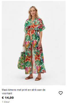 Aanbieding: Maxi - kimono met print 