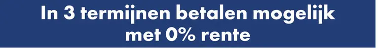 Aanbieding: In 3 termijnen betalen mogelijk