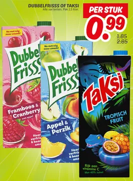 Aanbieding: Dubbelfrisss of Taksi