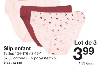 Offre: Slip enfant