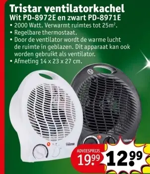 Promotie: Ventilatorkachel
