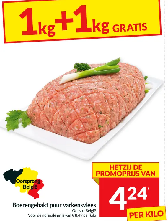 Promotie: Boerengehakt puur varkensvlees