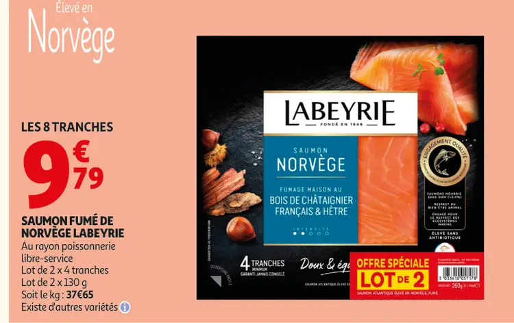 Aanbieding: Saumon fumé de norvège LABEYRIE