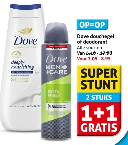 Aanbieding: Dove douchegel of deodorant
