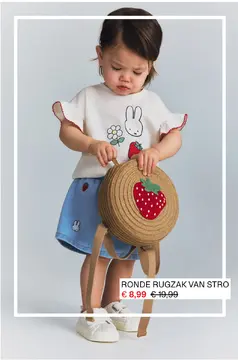 Aanbieding: Ronde rugzak van stro