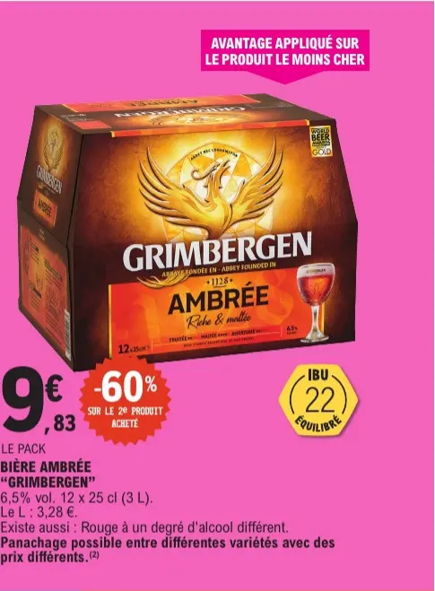 Offre: Bière ambrée