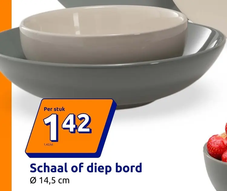 Promotie: Schaal of diep bord