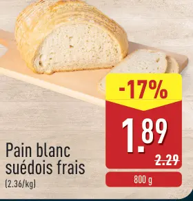 Offre: Pain blanc suédois frais