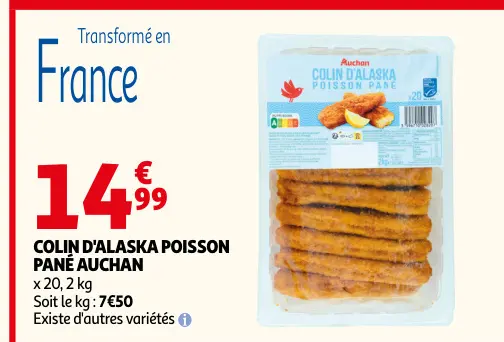 Promotie: Colin d'alaska poisson pané