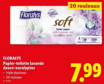 Offre: Papier-toilette lavande douce-eucalyptus