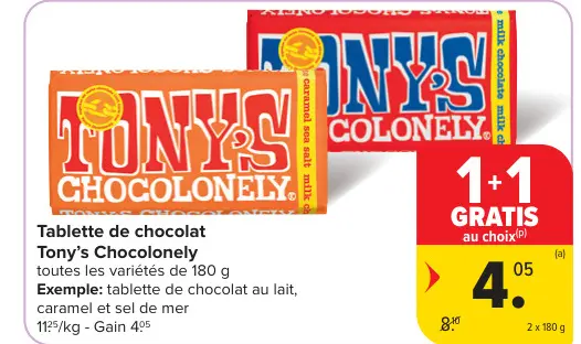 Offre: Tablette de chocolat