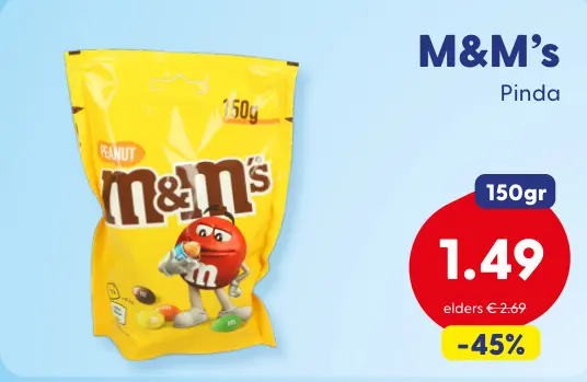 Aanbieding: M&M's Pinda