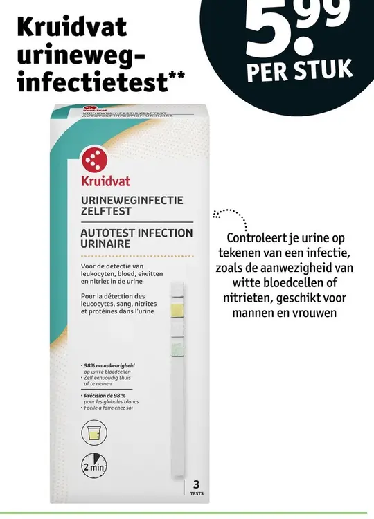 Aanbieding: Kruidvat urineweg-infectietest