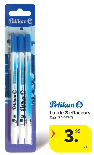 Offre: Lot de 3 effaceurs
