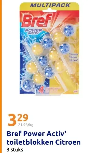 Promotie: Bref Power Activ' toiletblokken Citroen