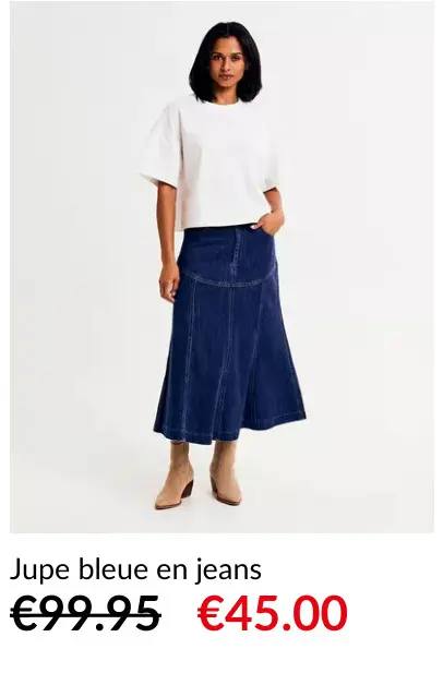 Offre: Jupe bleue en jeans