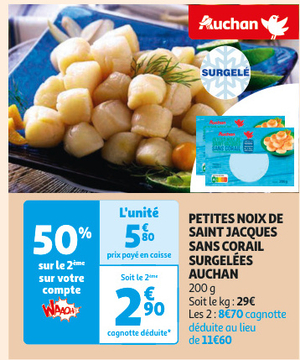 Aanbieding: PETITES NOIX DE SAINT JACQUES SANS CORAIL SUR