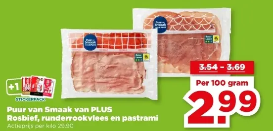 Aanbieding: Rosbief, runderrookvlees en pastrami