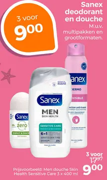 Aanbieding: Sanex deodorant en douche