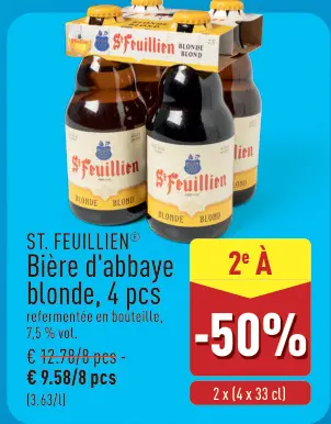 Offre: Bière d'abbaye blonde
