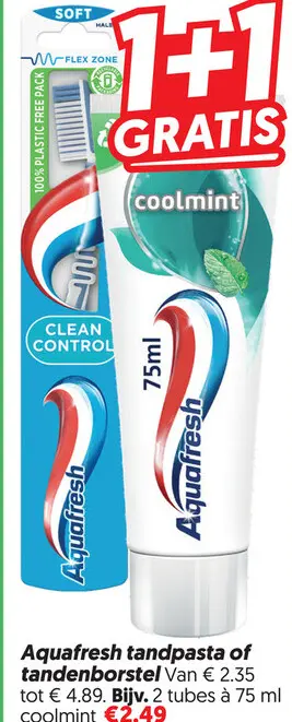 Aquafresh tandpasta of tandenborstel