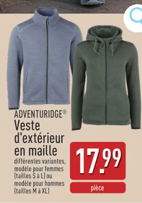 Offre: Veste d'extérieur en maille