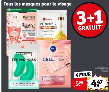 Offre: Tous les masques pour le visage