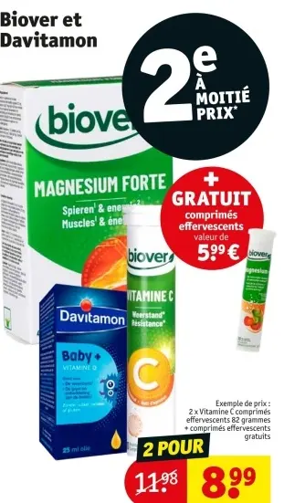 Offre: Magnesium Forte, Vitamine C, Baby+ Vitamine D