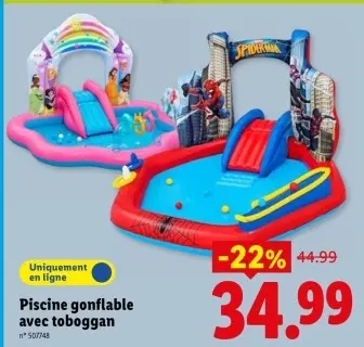 Offre: Piscine gonflable avec toboggan