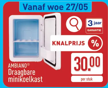 Promotie: Draagbare minikoelkast