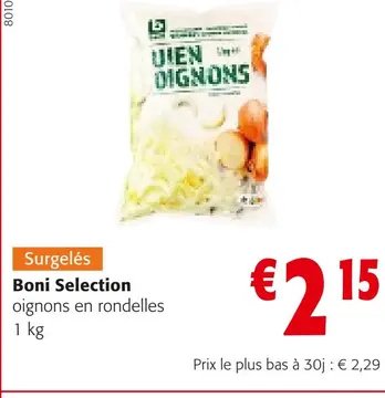 Offre: Boni Selection oignons en rondelles